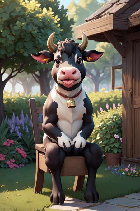 381615-1633649803-(no humans,_1.2)(best quality, masterpiece), cow, full body, bell, horns, tongue, solo, neck bell, tongue out, sitting, looking.png